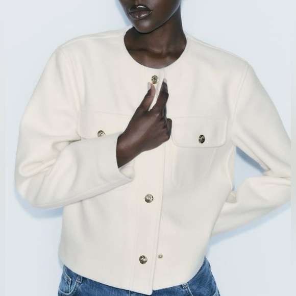 Nwt-Zara- Soft Pocket Jacket-XS - Picture 1 of 6